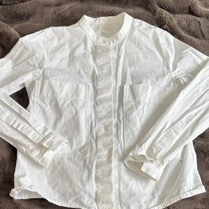 COS White Button-Up Top